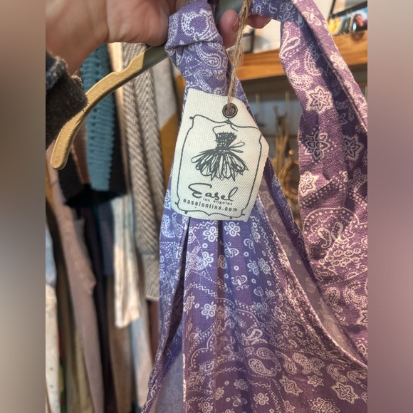 NWT Easel Loose Fit Floral Print Jumpsuit Romper W/Shoulder Ties - Picture 5 of 5